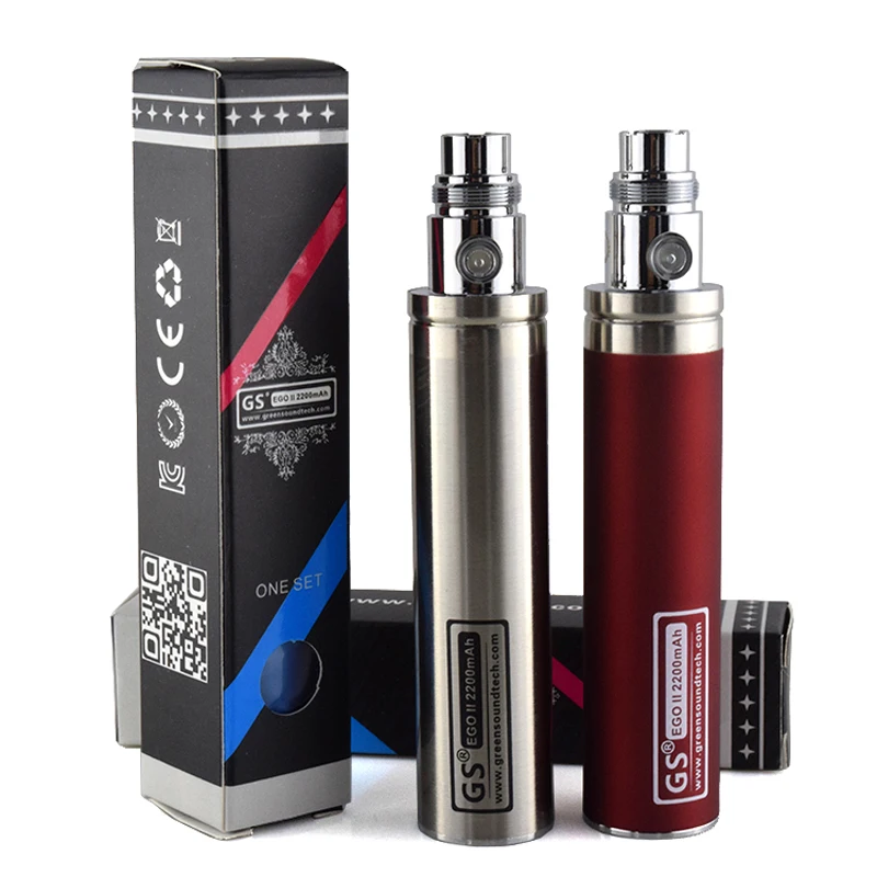 

Original GS EGO II Big Capacity Battery 2200mah For Electronic Cigarette Ego 510 Thread Battery Fit CE4 CE5 Mt3 E Cigarette