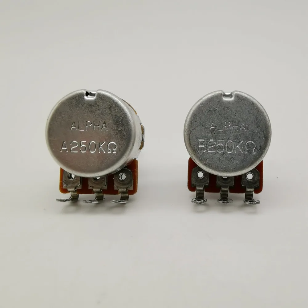 

Alpha Potentiometer Guitar volume Tone A250K / B250K Potentiometer Suitable for single coil pickups ST&TL