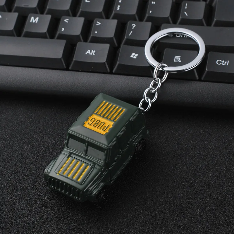 2019 New PUBG FPS Game Player Unknown Battle Grounds 3D Keychain Weapon Gun Car Revolver eat chicken game Men Women car keychain