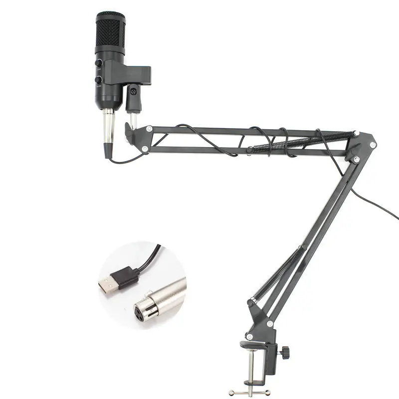 

bm 800 Upgraded bm 900 Mikrofon Condenser USB Microphone Studio With Stand Tripod Mic For Computer Karaoke PC Adjustable volume