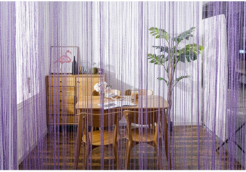 Shiny Flash Line Tassel String Door Translucidus Divider Sheer Curtains Tassel For Living Room Bedroom Girls Kitchen Valance (14)