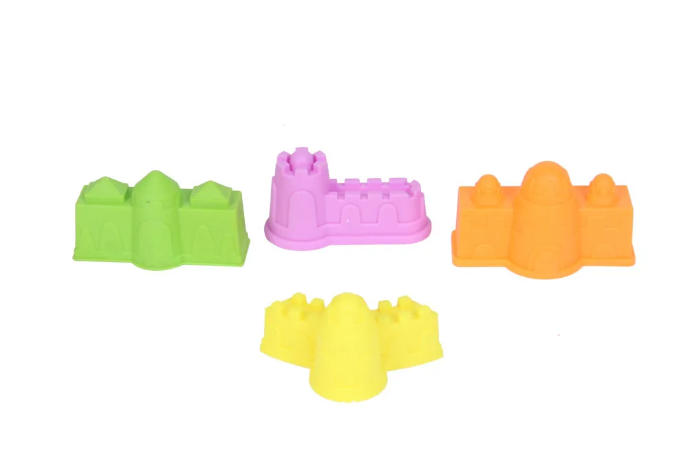 Promo 4 pcs/set Sand Molding Tools Castle Building Model Beach Toys Kit for Kids - Random Color
