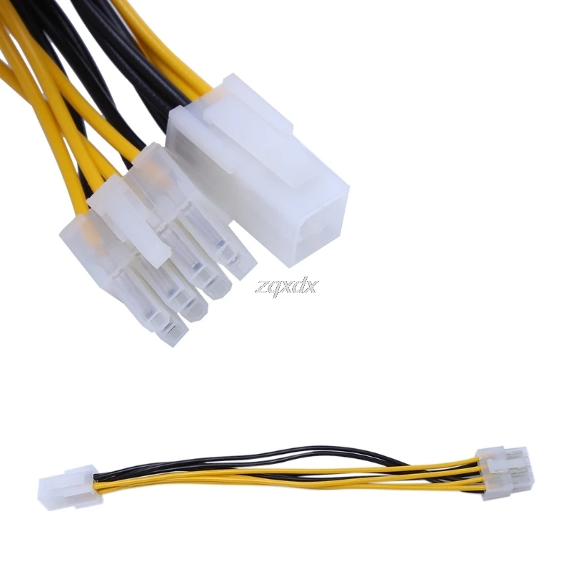 4 Pin Male to 8 Pin CPU Power Supply Adapter Converter ATX Cable 12V