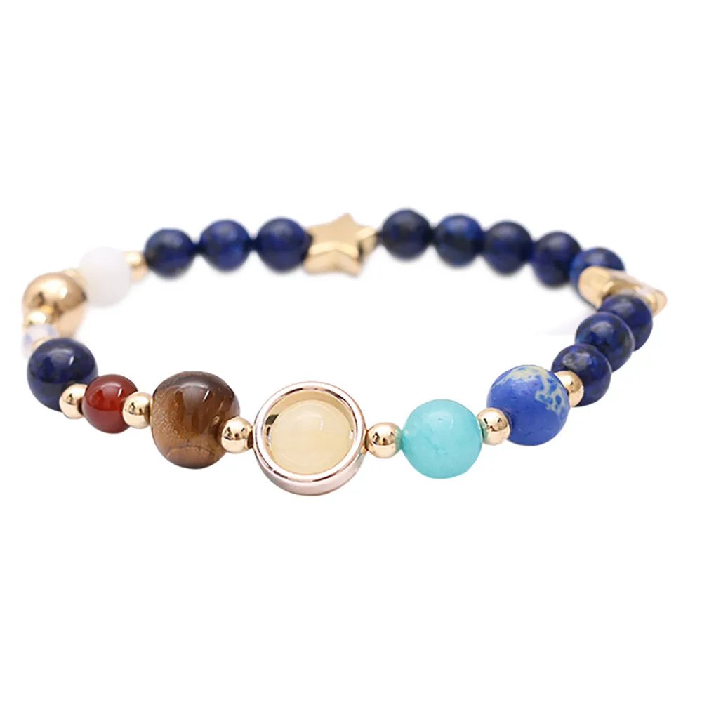 

New Planets Beads Bangles & Bracelets Fashion Jewelry Natural Solar System Energy Bracelet For Women or Men 2019 wholesell z0319