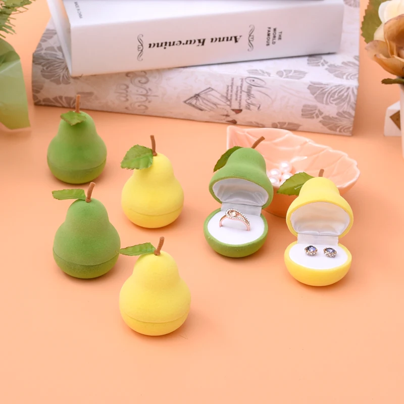

European High-end Proposal Ring Box Pear Shape Earring Jewelry Box Special Bride Accessories Display Box Jewelry Gift Packaging