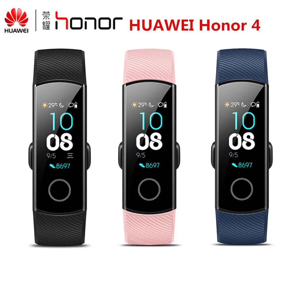 HUAWEI Honor Band 4 Smartband Sports Smart Bracelet IP68 50M Waterproof Bluetooth 4.2 Smart Wristband Support NPC Payment - ANKUX Tech Co., Ltd