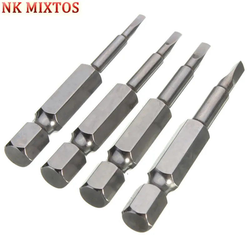 NK MIXTOS 1 комплект 4 шт. магнитные треугольные отвертки биты S2 сталь 1/4 шестигранный хвостовик