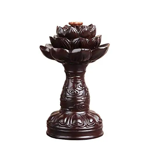

PHILOGOD Backflow Incense Burner, Buddhist Incense, Ornamental Aromatherapy Tower, Incense Holder, Inserting Solid WoodOrnaments