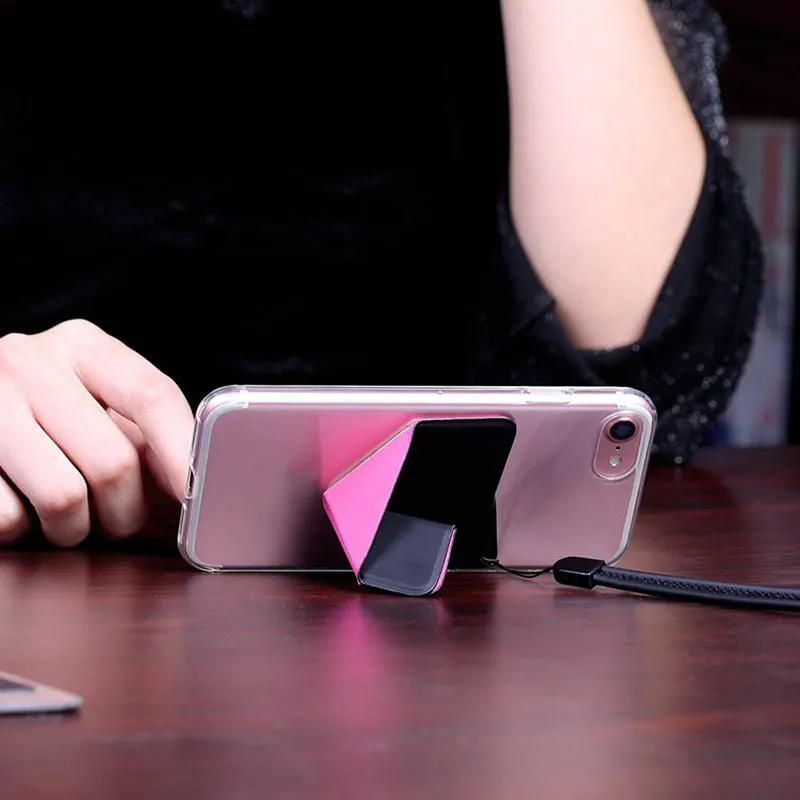 Магнитный держатель для телефона Iphone для Xiaomi подставка ультратонкий мобильный держатель Магнитный магнитный держатель с шнурком Складная подставка
