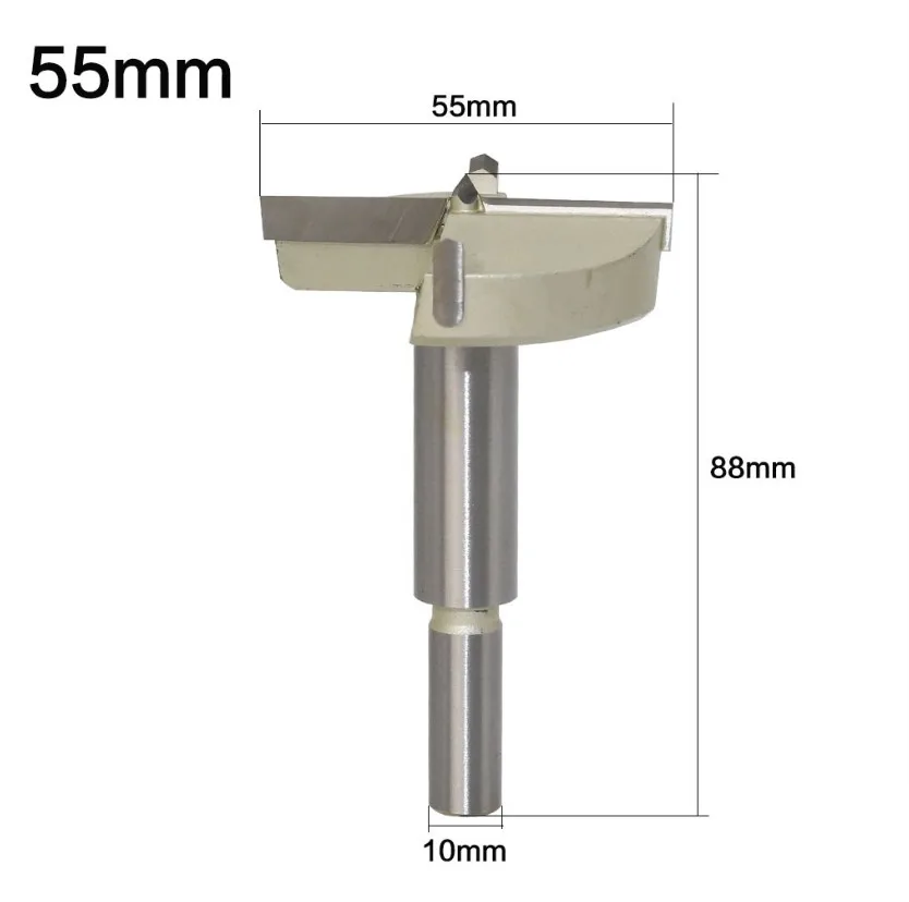 1 шт- ЧПУ твердосплавный деревообрабатывающий фрезерный станок, сверло по дереву, Замочная скважина деревянная дверь Сверло по дереву - Длина режущей кромки: 55mm