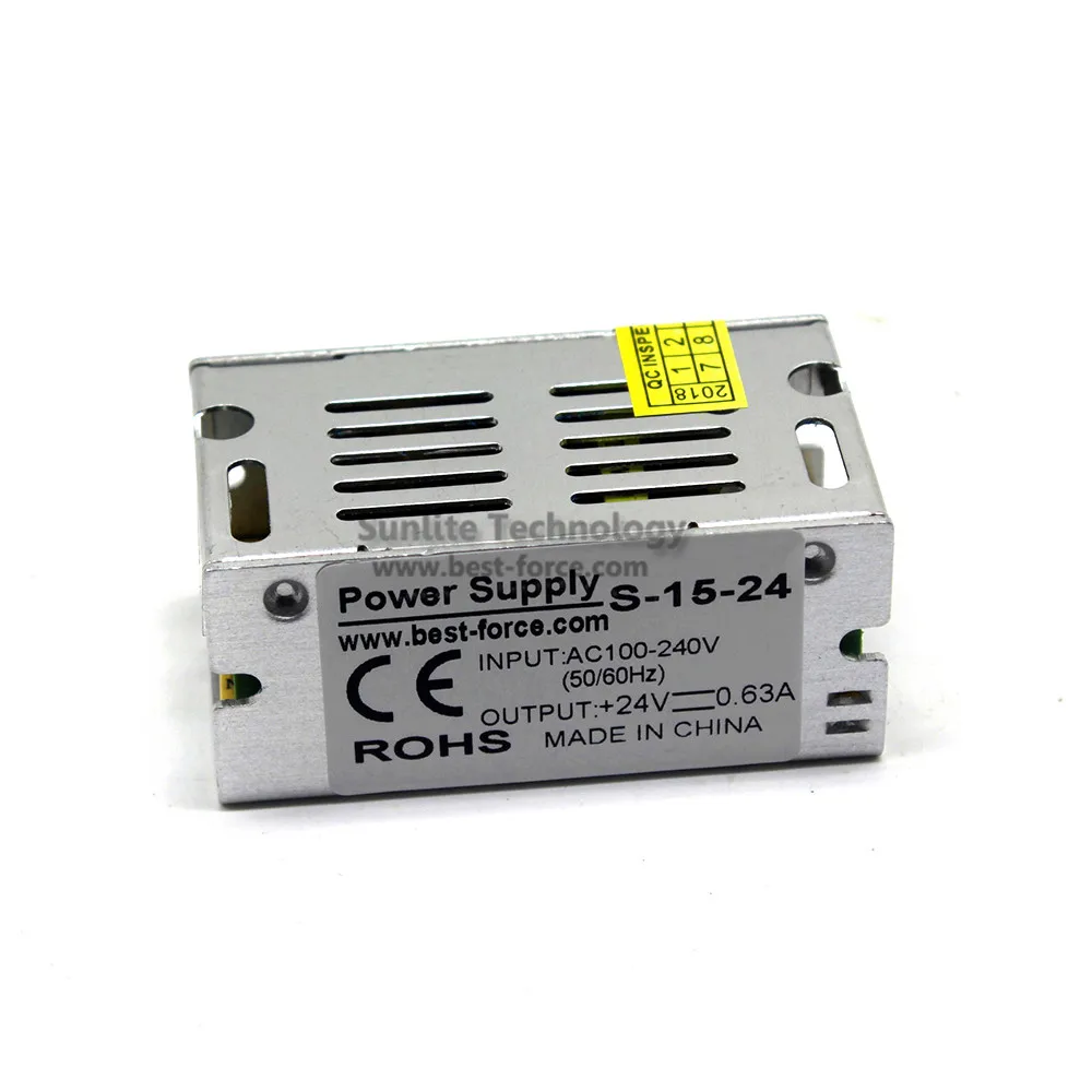 DC24V переключатель Питание 0.63a 15 Вт драйвера Трансформатор переменного тока DC 24 В