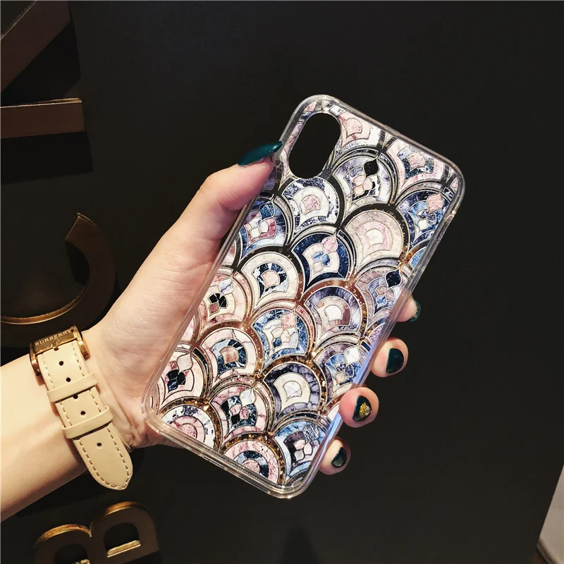 Роскошный абстрактный Тотем зыбучий песок чехол для iphone 11 pro X XS Max XR динамический