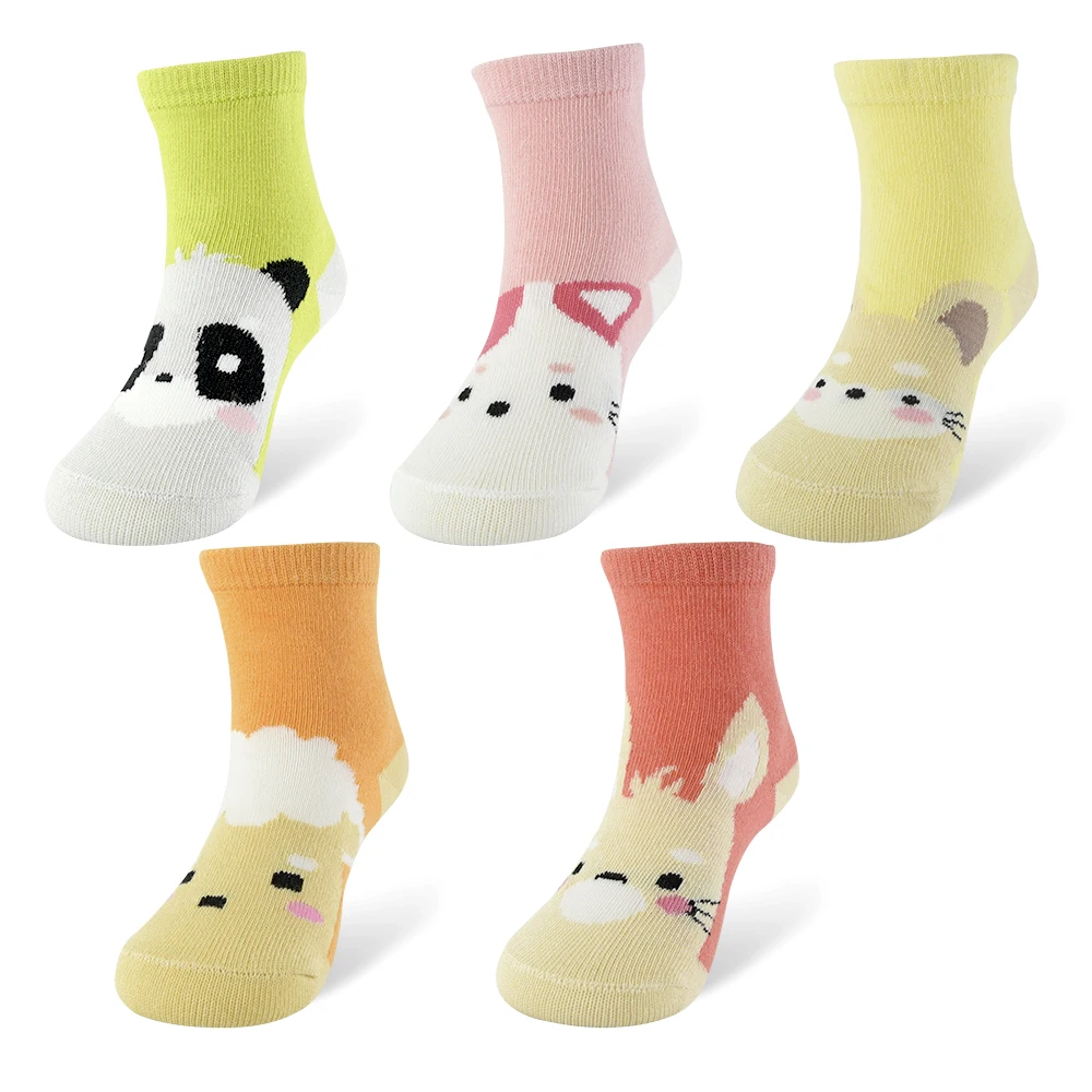 

5Pair/lot Soft Cotton Cartoon Animal Kids Socks Baby for Children Clothing Gifts Breathable Boys Girls Socks 1-10T