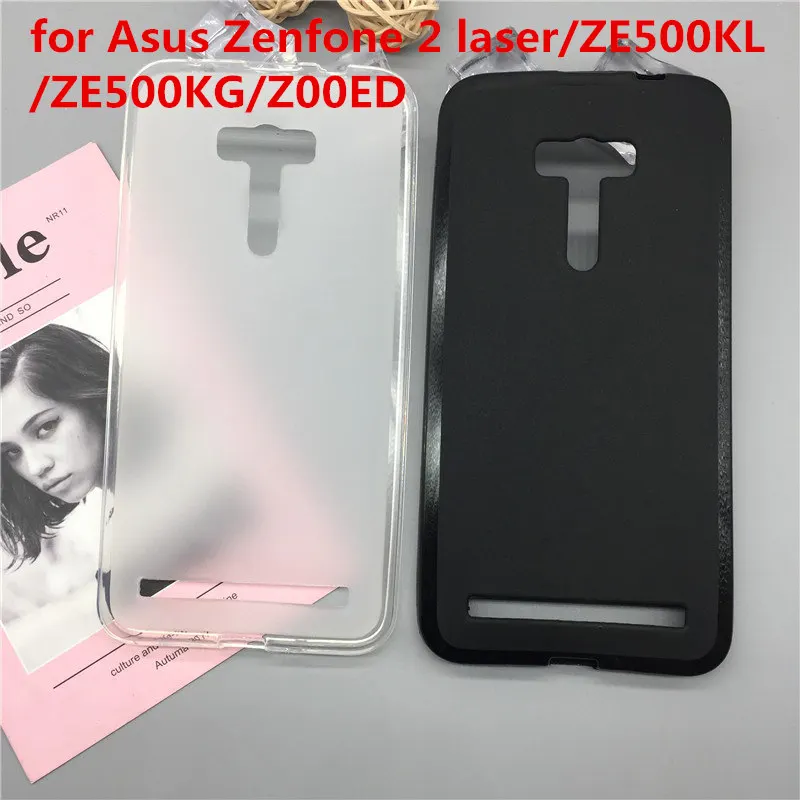 

Luxury Case Soft Silicon Phone Para for Asus Zenfone 2 laser ZE500KL/ZE500KG/Z00ED TPU Fundas Protector Full Cover Shell Black