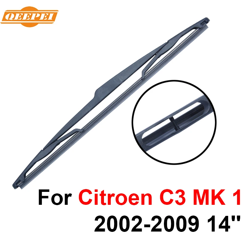 QEEPEI Rear Windscreen Wiper For Citroen C3 MK 1 2002 2009 14'' 5 door