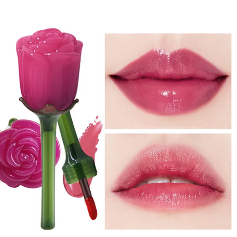 Макияж длительный лепесток розы Стайлинг блеск матовый для губ Глянцевая жидкость увлажняющий бальзам для губ скраб губная помада прочный сексуальный
