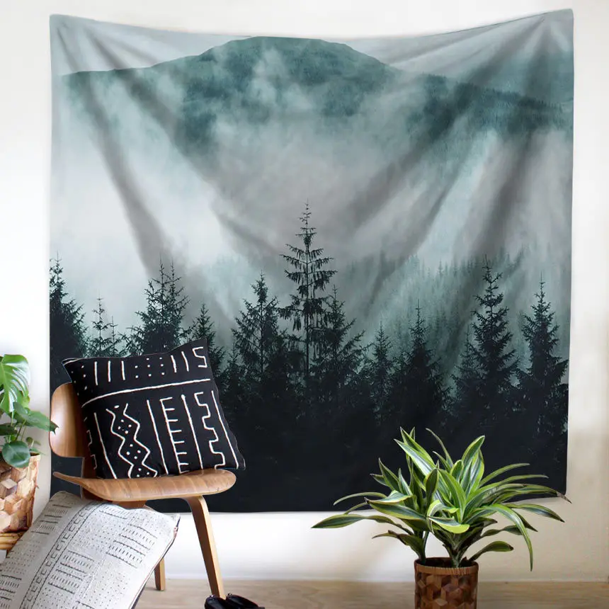 

Natural Scenery Sun Moon Psychedelic Indian Tapestry Wall Hanging Beach Towel Blanket Dorm Farmhouse Historic Boho Decor Home