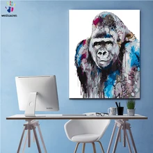 DIY цвета картины по номерам с цветами животных illu страции живопись по номерам в рамке дома