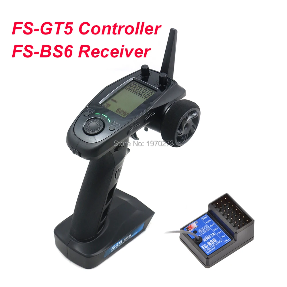 Flysky FS-GT5 2.4G 6CH Transmitter with FS-BS6 Receiver Built-in Gyro Fail-Safe