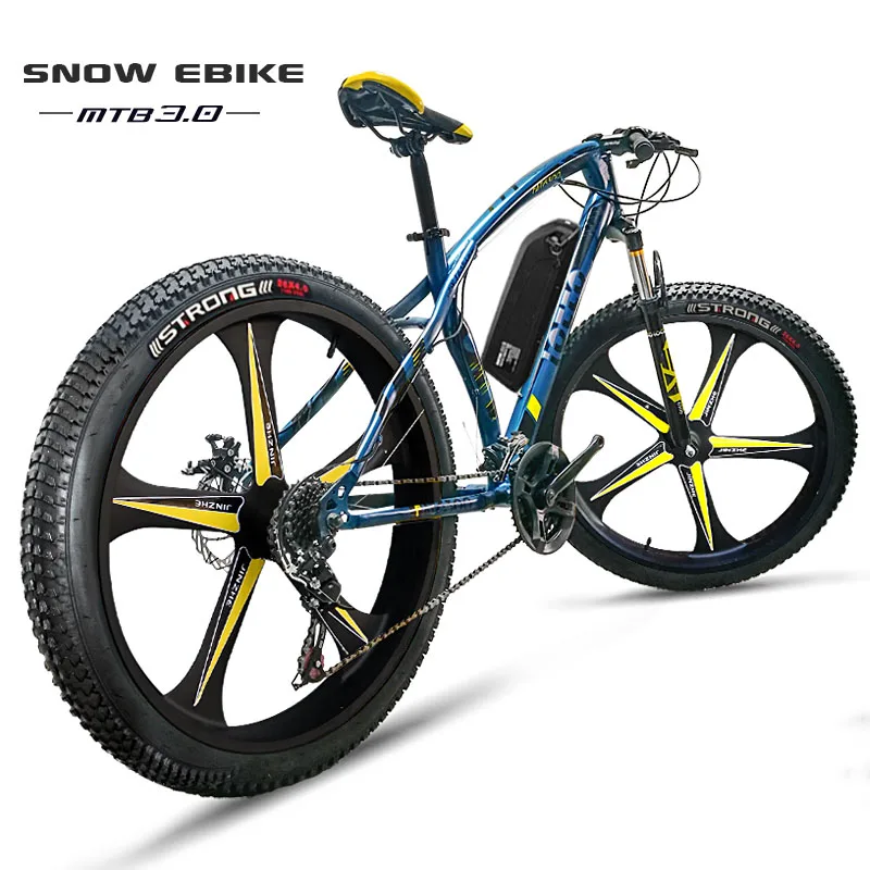 Custom electric snow ebike 26inch electric bicycle fat tire 48V li ion