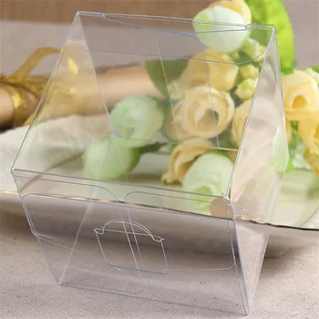 

100Pcs Waterproof and dustproof Transparent plastic Packing Box Storage Underwear Towel Candy Clear PVC Gift Wrapping 6x6x6cm