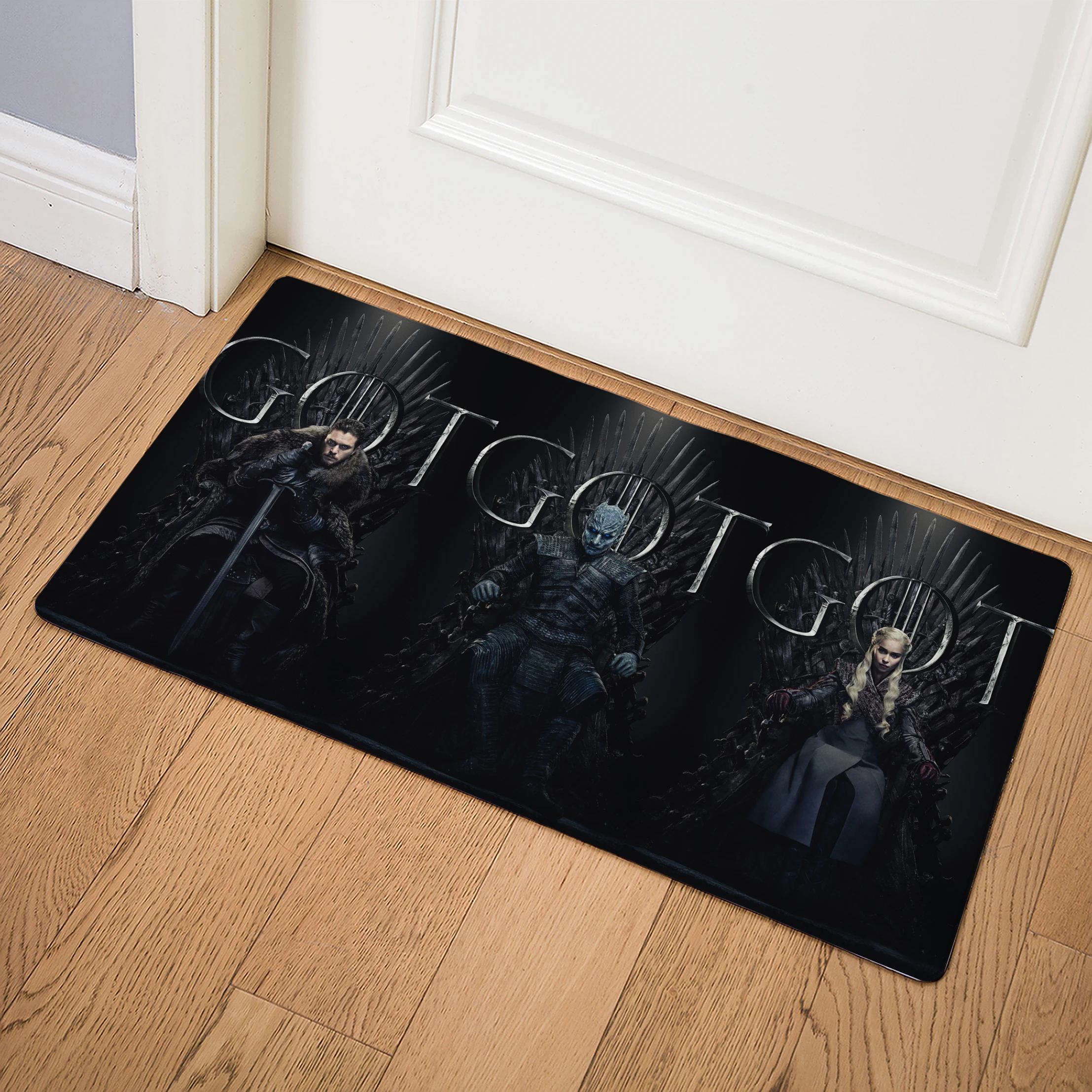 

Game of Thrones Print Door Mat Kitchen Carpet Living Room Hallway Bathroom Entrance Non-slip Floor Mat Home Decor 75cm PU