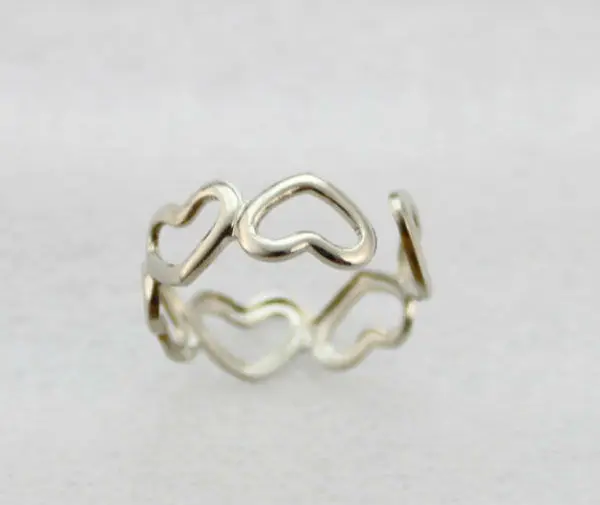 10PCS Silver tone 16mm child heart ring 23008heart ringring ringchildren rings AliExpress