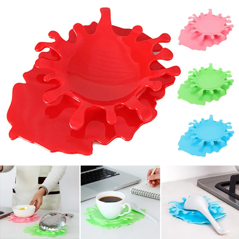 

Newly Plastic Ketchup Shape Spoon Rest Holders 4 Colors Splashing Blood Stand Organizer XSD88