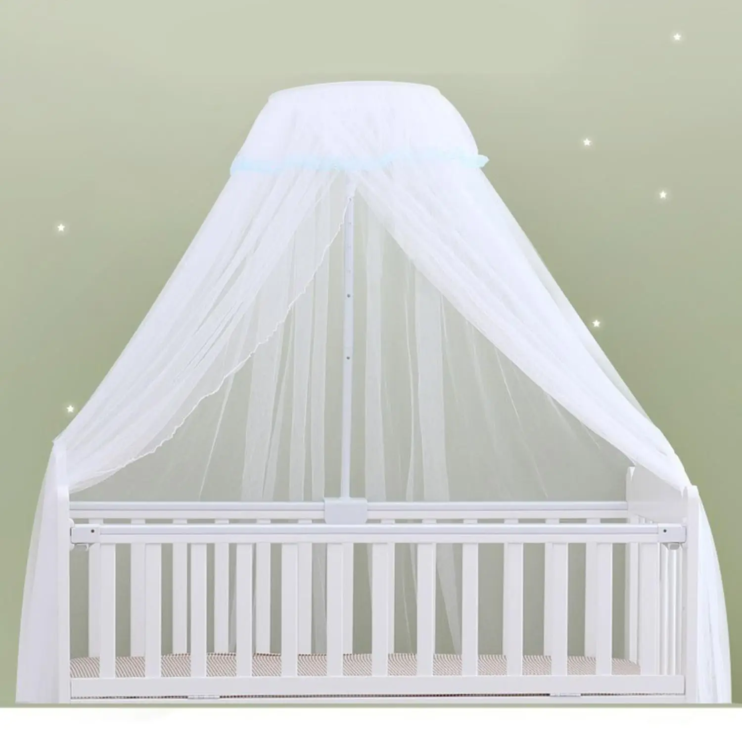 Baby Bed Mosquito Net Cover Lace Foldable and Breathable Mesh Net Royal
