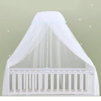 

New Fashion Hot Sale Baby Bed Mosquito Nylon Net Cover Lace Foldable and Breathable Mesh Net Royal Court Style Canopy for Cribs