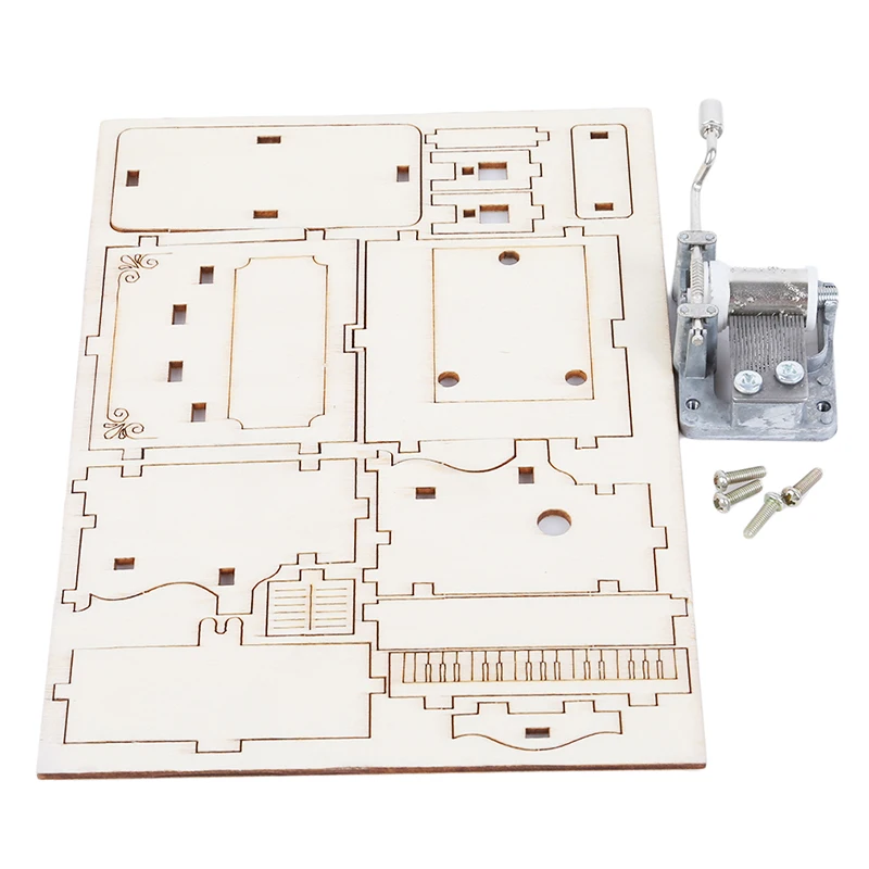 

1 Set New Wood Music Box Puzzle Small Invention Primary School Science Experiment Toy Christmas Gift