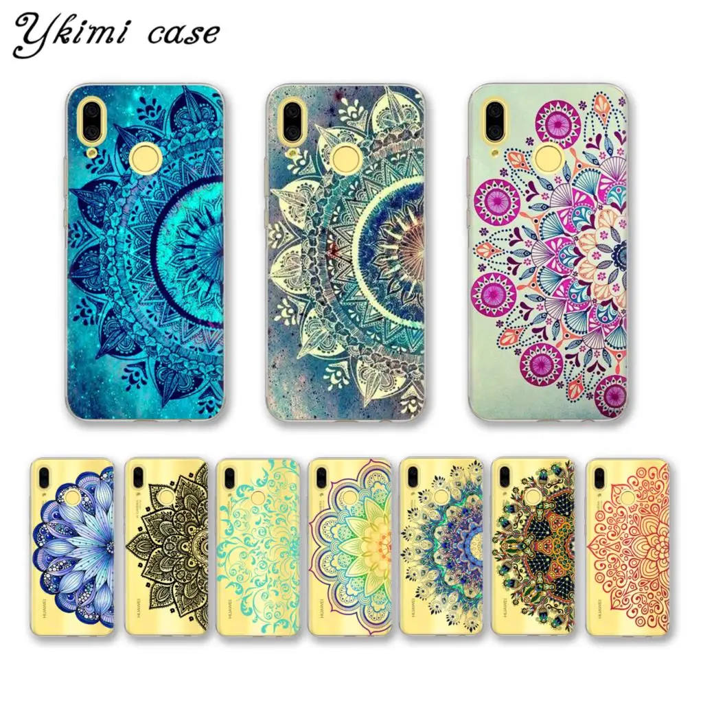 

Ykimi Case Colorful mandala Phone Cases For Huawei Nova 3i 3 3e 2 2s Case Transparent TPU Soft Silicone Cover