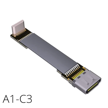 

4K 60Hz HDMI 2.0 To C Type Mini HDMI Down Angled 20pin FFC Flat Ribbon Cable HDMIMini Supports FPV Audio AV Ultra HD A1C3