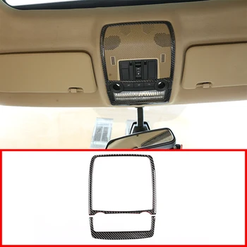 

Real Carbon Fiber Style Car Front Row Reading Lamp Frame Trim Sticker For BMW X5 E70 X6 E71 2008-2013 Car Accessories