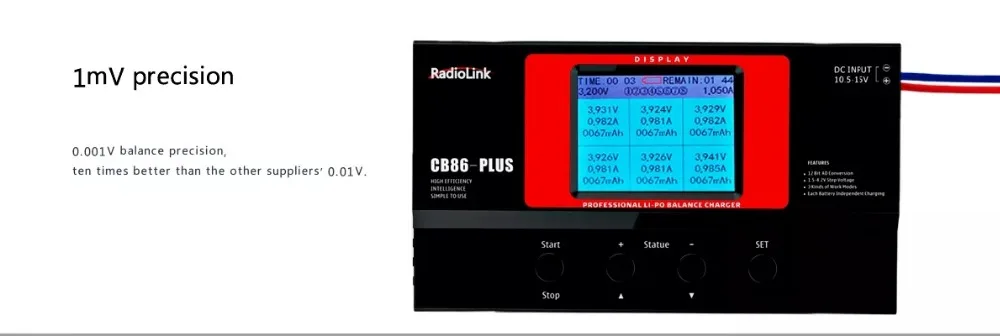 RadioLink CB86 плюс 6A 210 Вт lipo Balance зарядное устройство Dis зарядное устройство