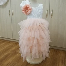 ; Новинка года; летнее милое кружевное длинное платье принцессы; летнее платье для девочек; 5 шт/лот; BBJ001