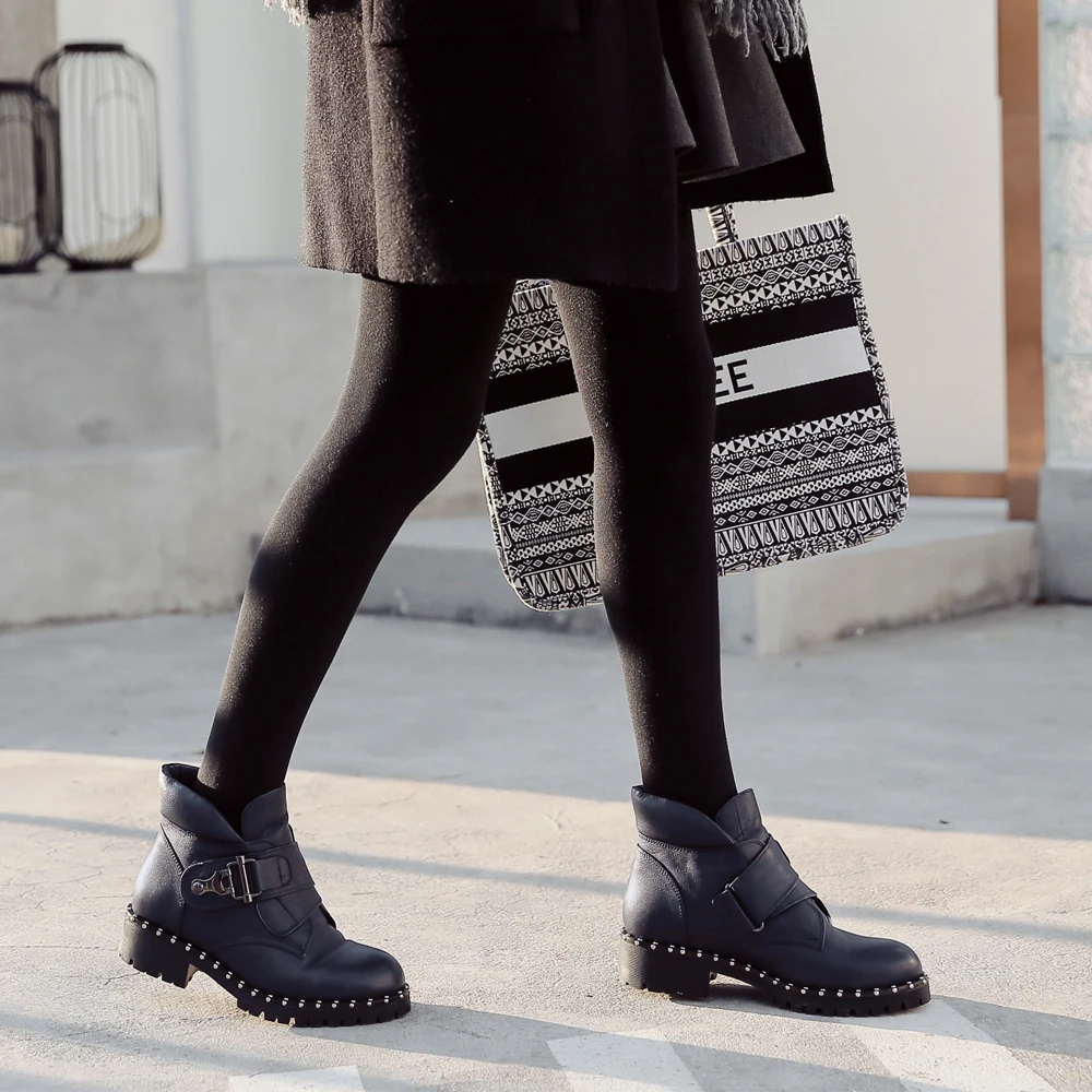 Donna-in/зимние ботинки; Модные женские зимние ботинки; Новинка; ботильоны из натуральной кожи на платформе с круглым носком; теплая женская обувь из шерсти синего цвета