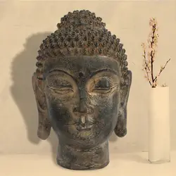 2018 новый стиль SNS коллекция тайский буддийский Будда Глава отель Гостиная украшения дома статуя Будды Ремесла