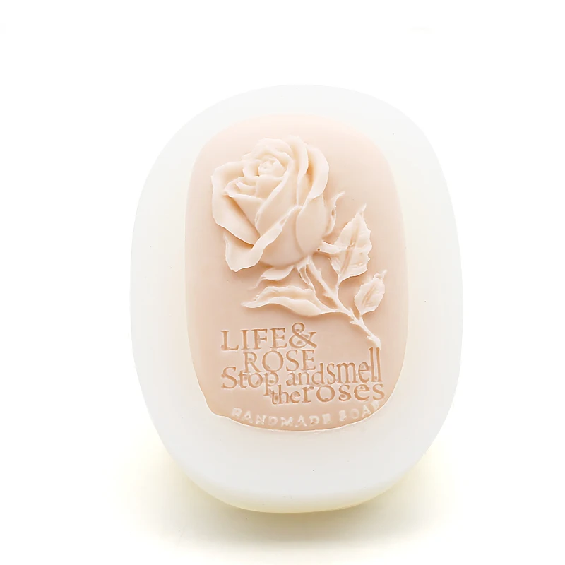 handmade soap silicone mold rose pattern suitable for the production of layered double color transparent soap mould