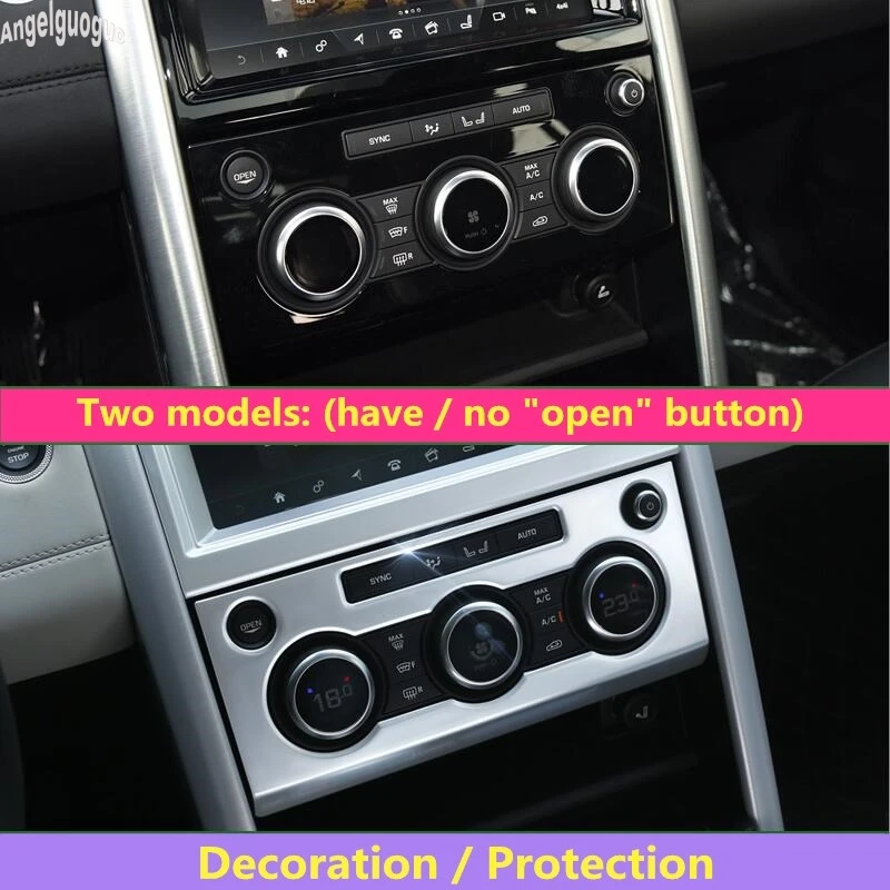 For Land Rover Discovery 5 LR5 2017 18 Car Air Conditioning Knob Decoration AC Frame Central Control Buttons Cover Trim Sticker