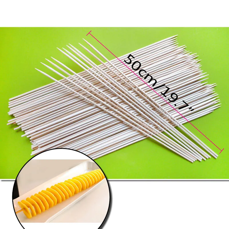 New 250pcs/Pack 50*5mm Bamboo Wooden BBQ Party Skewers Set Natural Bamboo sticks High quality BBQ Stick