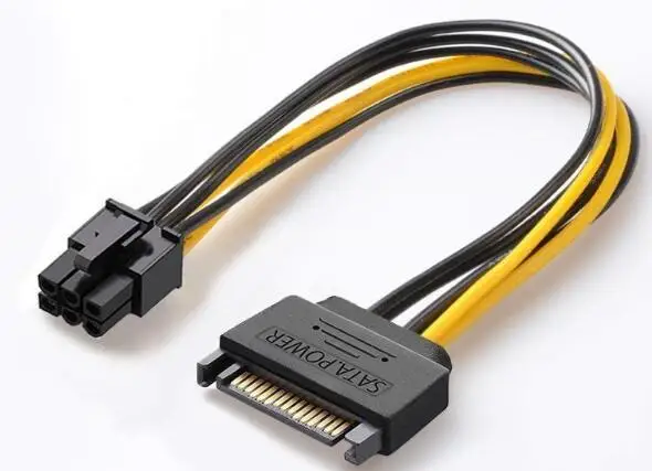 LBSC [2 упаковки] SATA 15 Pin до 6 PCI Express (PCIe) Видеокарта адаптер кабеля питания (20