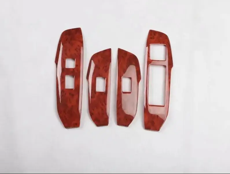 

For LEXUS NX 2015-2017 4PCS Wood ABS Chrome Car Interior Door Window Lift Glass Switch Buttons Cover Molding Car Styling