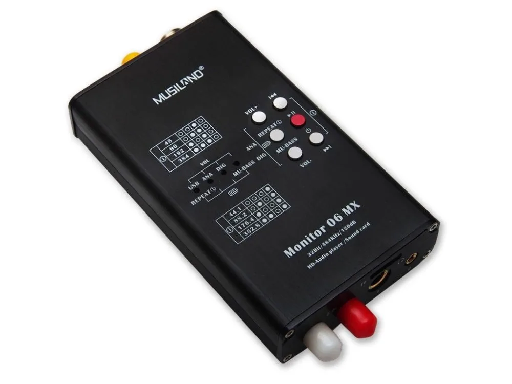 Популярный MUSILAND Monster 06 MX 06MX 32 бит/384 кГц USB звуковая карта и HD плеер APE FLAC WAVE