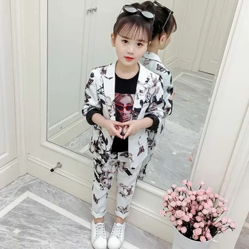 

New Sale 2019 Autumn Lovely Toddler Baby Girls Clothes Set 2PCS Floral Tops+Long Pants Sets For 4 5 6 7 8 9 10 11 12 13 Years