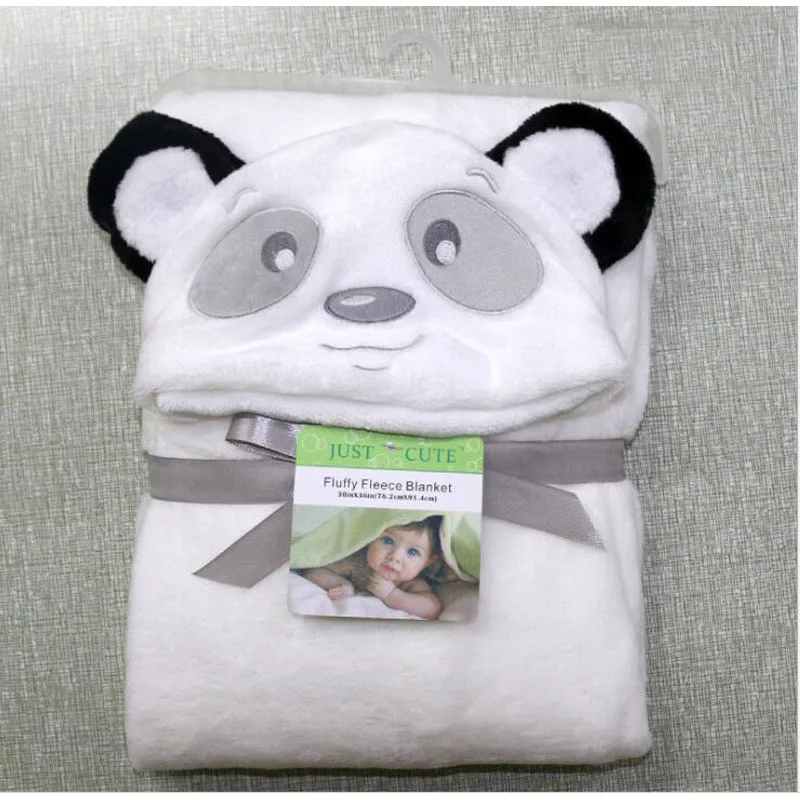 Just Cute Baby Blanket Neonatal Hold Flannel 3D Hooded Blanket Swaddle Toddlers Infant Swaddling For Newborns Bathrobe Towel  (5)