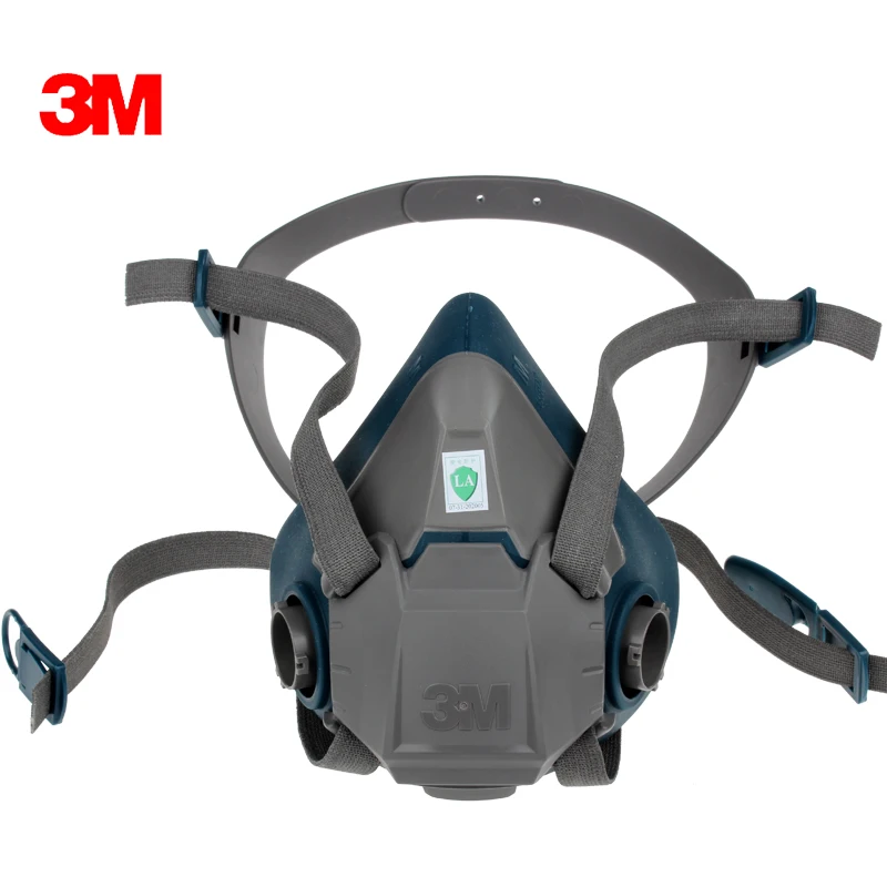 

3M 6502QL Gas Mask Half Facepiece Reusable Mask Cool Flow Valve 4 Point Quick Latch Gray GM376