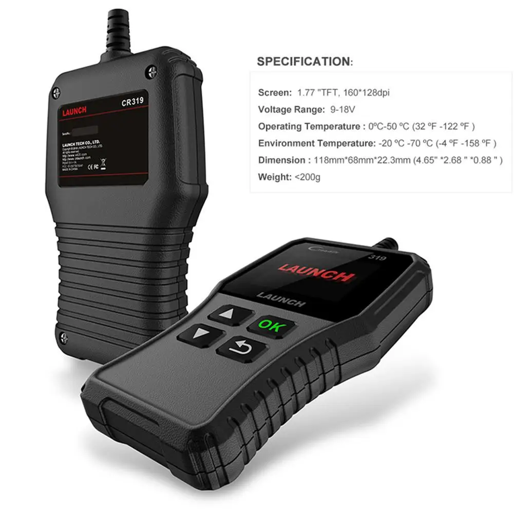 Launch X431 Creader 319 CR3001 полный OBD2 OBDII считыватель кодов сканирующие инструменты OBD 2 CR319 автомобильный диагностический инструмент PK AD310 ELM327 сканер