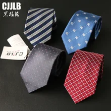 Жаккардовая ткань 8 см Галстуки Новинка года марка человек моды в полоску и горошек шеи Галстуки Hombre Gravata Галстук Классический Бизнес Повседневное галстук для мужчин