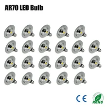 22 шт./лот 7 Вт AR70 LED-lamplicht для 50 Вт галогенные лампы, b15 220 В 240 В теплый белый 2700 К небольшой угол луча 400lm LED-lamplicht